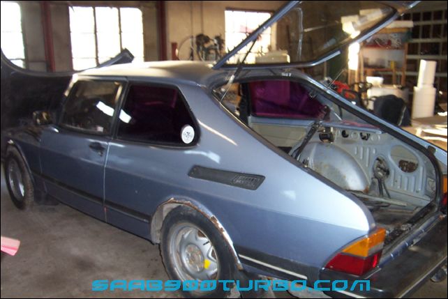 Finally the Saab is in the garage